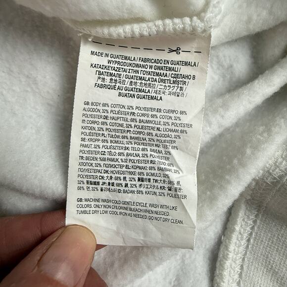 Vans Off The Wall Palm Tree Sunset Graphic White Hoodie Sweatshirt Size L - Picture 10 of 10